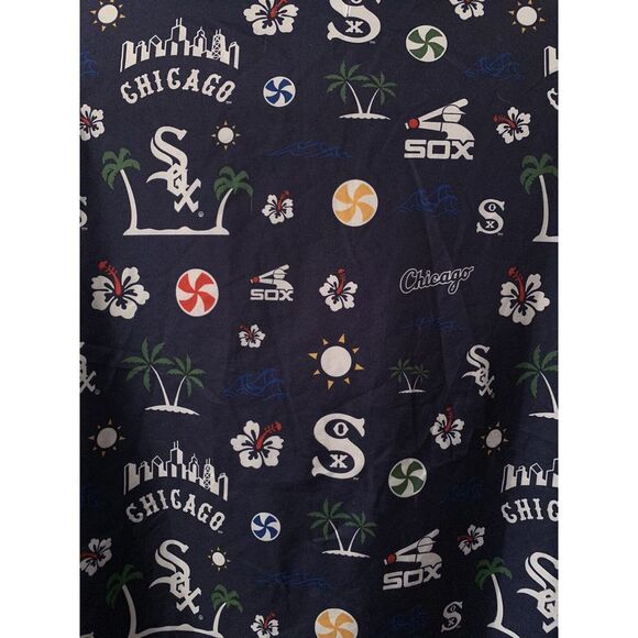 Chicago White Sox Blue Hawaiian Shirt M SGA 7/1/17 Beggars Pizza Polyester - Picture 6 of 8